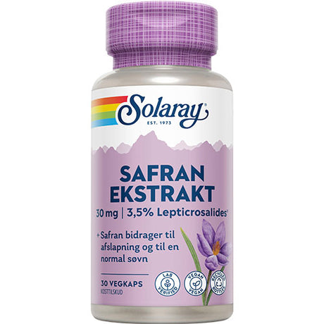 Solaray Safran Ekstrakt | 30 Kapsler