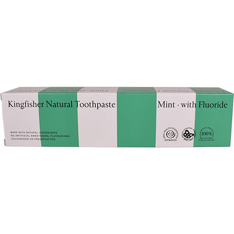 Kingfisher Toothpaste Toothpaste Tandpasta Mynte M. Fluor Kingfischer | 100 ml fra Kingfisher Toothpaste på Mecindo.dk