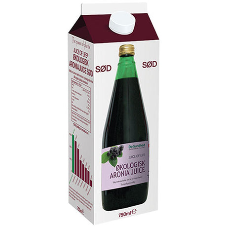 Livets frugt saft Aronia Saft, M. Rørsukker Økologisk | 750 ml fra Livets frugt saft på Mecindo.dk