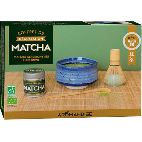 Aromandise Matcha Te Ceremoni Sæt (Skål,matcha,ske,piskeris)ø fra Aromandise på Mecindo.dk