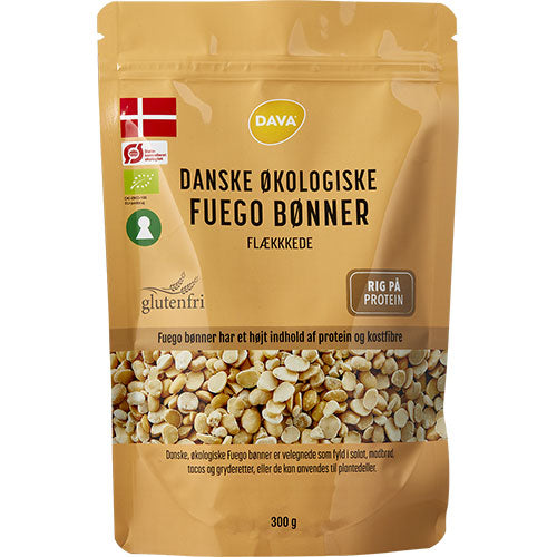 DAVA Flaekkede Fuego bønner Ø | 300 GR fra DAVA på Mecindo.dk