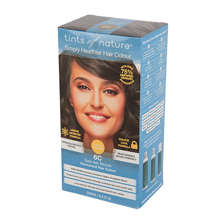 Tints of Nature Hårfarve 6c Dark Ash Blonde | 130 ml fra Tints of nature på Mecindo.dk