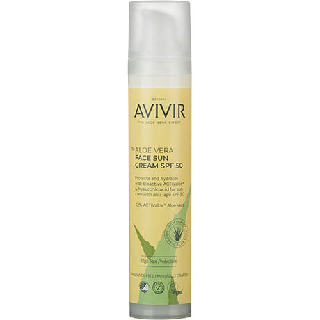 Avivir Aloe Vera Face Sun cream SPF50 | 50 ml fra Avivir på Mecindo.dk