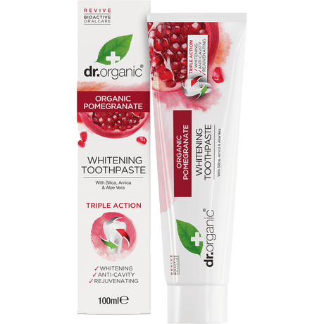 Dr. Organic Tandpasta Pomegranate | 100 ml fra Dr. Organic på Mecindo.dk