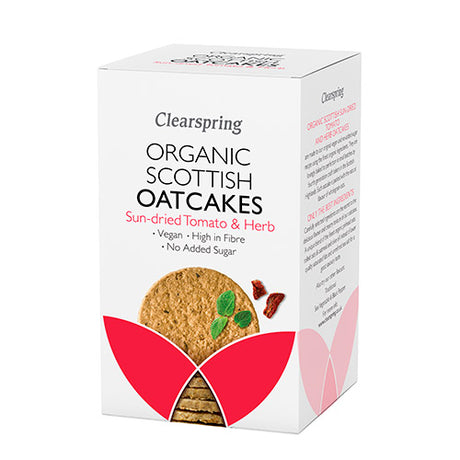 Clearspring Havrekager Tomat & Urter | 200 gr fra Clearspring på Mecindo.dk