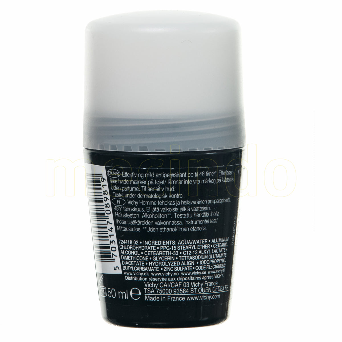 Vichy Homme Deo Roll-on u/Parfume fra Vichy på Mecindo.dk