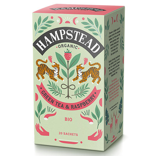 Hampstead Tea Grøn Te & Hindbaer Økologisk | 20 br fra Hampstead Tea på Mecindo.dk