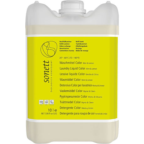 Sonett Vaskemiddel Color, Mynte & Citron | 10 ltr fra Sonett på Mecindo.dk