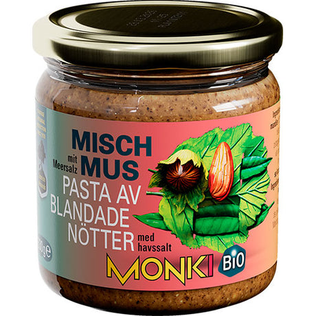 Monki Hasselnød, Mandelsmør Økologisk | 330 gr fra Monki på Mecindo.dk