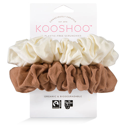 KooShoo Hår Scrunchie Cappuccino Plastikfri 2 Stk fra KooShoo på Mecindo.dk