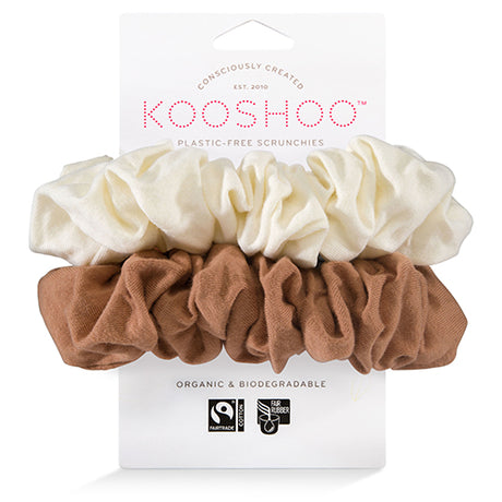 KooShoo Hår Scrunchie Cappuccino Plastikfri 2 Stk fra KooShoo på Mecindo.dk