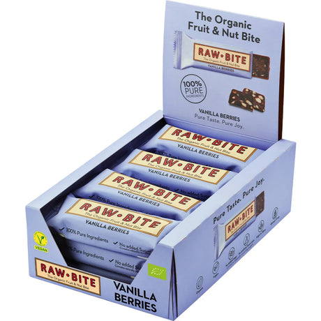 RawBite Vanilla Berries 12-pack | 50 gr fra Mecindo.dk på Mecindo.dk